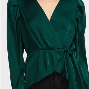 Express Silky Long Sleeve Top Size Medium